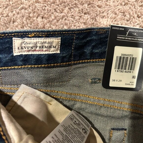 Levi's Premium 501 Slim Taper Jeans Selvedge 100% Cotton - Picture 6 of 7